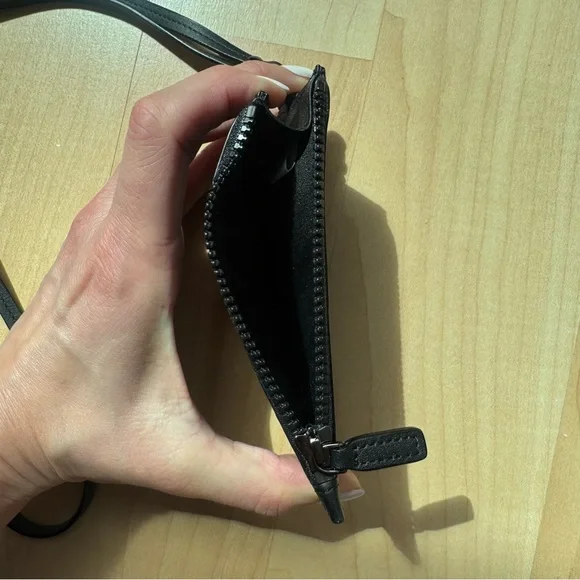 MCM Aren Black Card Holder with Strap - Picture 4 of 7